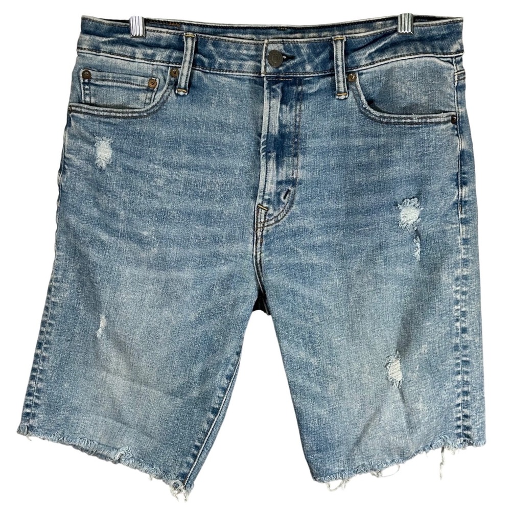 American Eagle Ne(x)t Level Airflex Distressed Denim Shorts Mens Size 33 Jorts